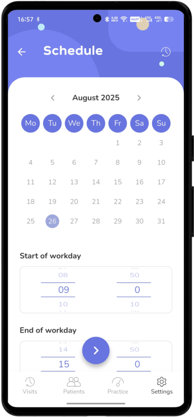 Dental_software_Dentaltap_Setting_Shedule_Working_hours
