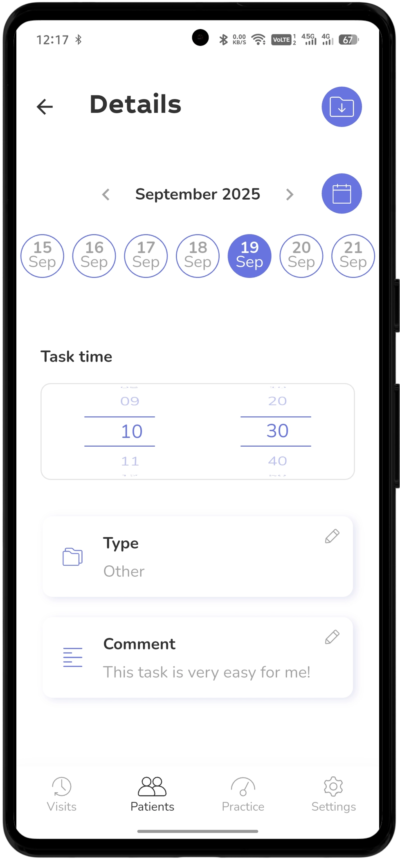 Dentaltap_dental_software_Office_management_Tasks_details