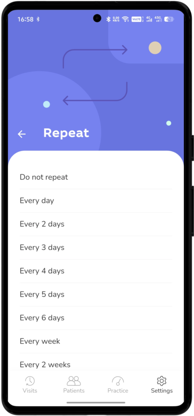 Dentaltap_dental_software_Setting_Repeat